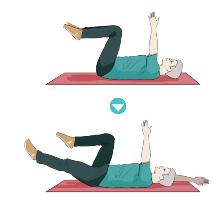 Senior bed exercises for knee pain and leg strength